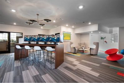 Clubhouse with high-top seating