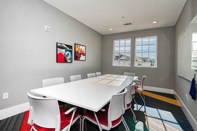 large white table in conference room