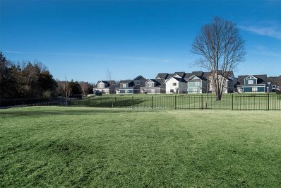 Large green area looking to our community