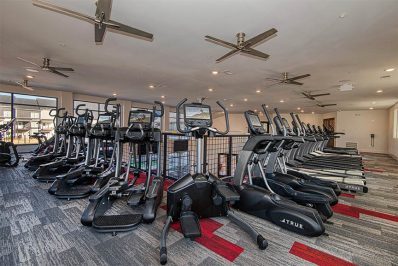 Cardio machines in fitness center