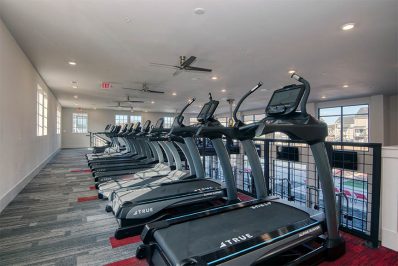 Treadmills in fitness center