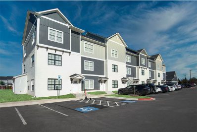 parking lot outside of our cottages