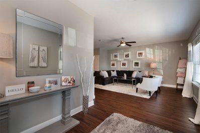 Entryway into apartment interior