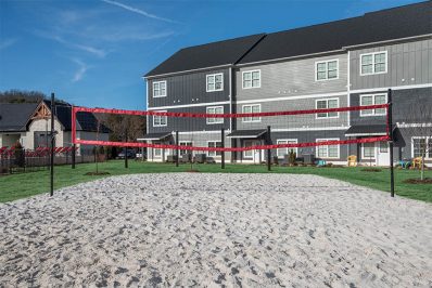 Outdoor volleyball court