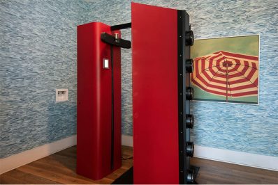 Red tanning bed