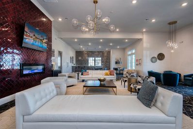 Lounge seating in resident lounge for friends and family