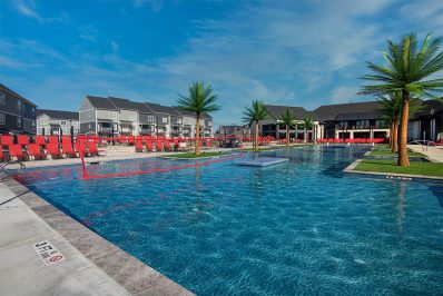 Crystal blue resort-style pool