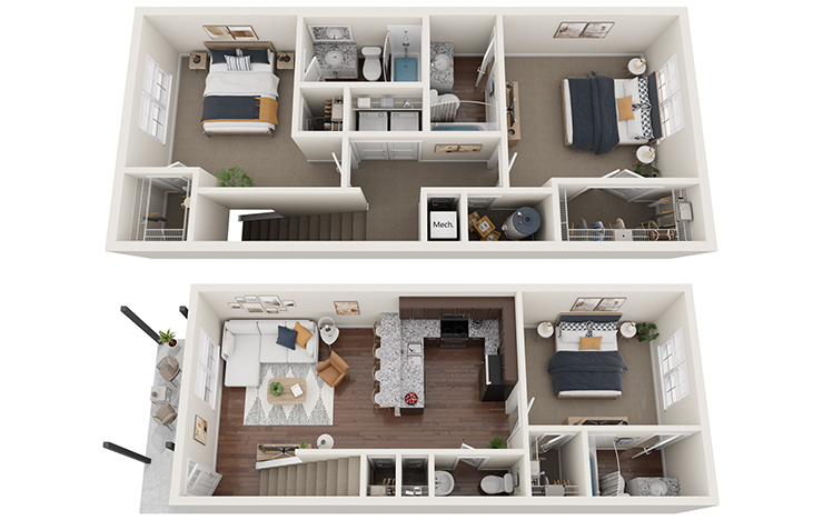C2 - 3X3.5 Floor plan