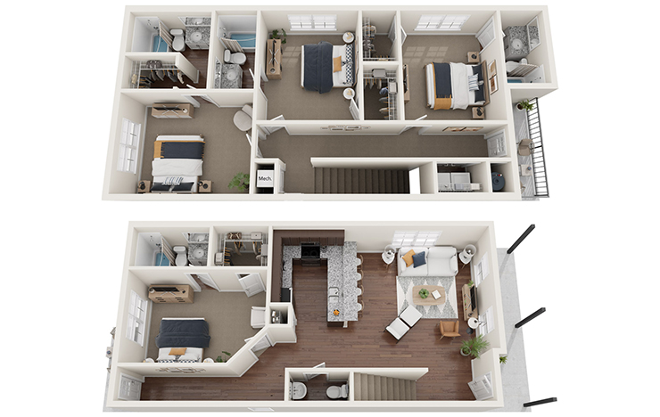 D2 - 4X4.5 Floor plan